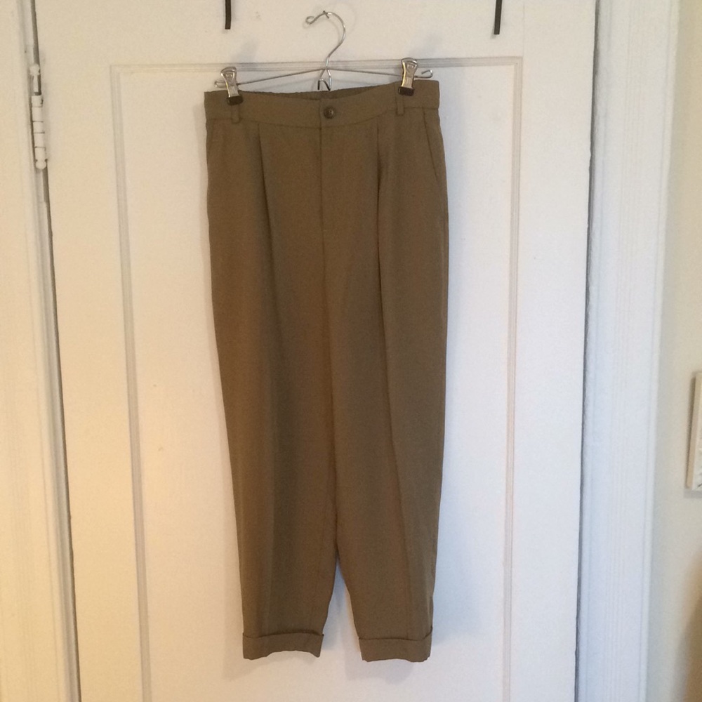 Zara pleated cropped dress pants